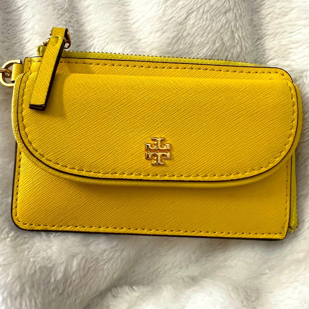 Tory Burch Yellow Key & Card Holder